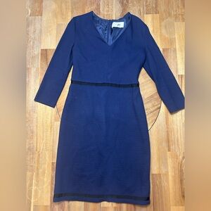 Hugo Boss Midnight Blue Long Sleeve Dress